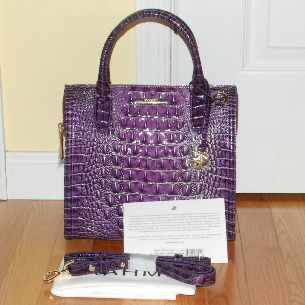 NWT - Brahmin Small Caroline Ultraviolet Ombre Melbourne Satchel